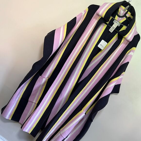 Free People All I Need Striped Hooded Kimono Poncho - Picture 2 of 13